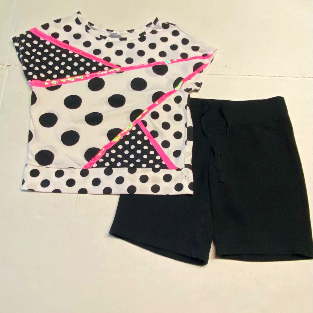 Justice Girls Size 10  Matching Shirt/Shorts Set